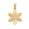 Brass Micro Pave Clear Cubic Zirconia Pendants CU-CBA9B49-02D-G-1