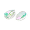 Faceted Teardrop Glass Pendants GLAA-O008-A25-2
