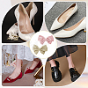 4Pcs 2 Colors Polyester Bowknot Shoe Decorations FIND-GF0005-01-6
