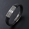 Punk Braided PU Leather Cord Bracelets OT2015-3-1