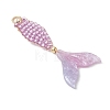2Pcs 2 Colors Glass Seed Beaded Pendants PALLOY-MZ01263-3