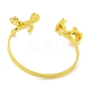 Rack Plating Bowknot Brass Cuff Bangles for Women BJEW-B106-25A-G-3