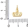 Brass Micro Pave Clear Cubic Zirconia Charms KK-CBA0009-09G-3