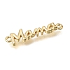 Mother's Day Brass Word Mama Links Connector Charms KK-C263-25B-G-2