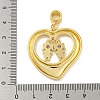 Brass Micro Pave Cubic Zirconia Pendants KK-N254-120A-G-3