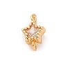 Brass Cubic Zirconia Star Connector Charms KK-Z084-11G-04-1