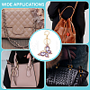 Butterfly Zinc Alloy & Rhinestone Keychains KEYC-WH0053-045G-01-5