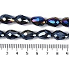 Opaque Solid Color Electroplate Glass Beads Strands EGLA-N013-P6mm-B01-4