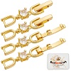 10Pcs Brass with Cubic Zirconia Fold Over Clasps ZIRC-BBC0002-67G-1