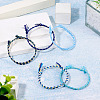 5Pcs 5 Colors Bohemian Cotton Cord Braided Bracelets BJEW-TA0001-27-4