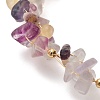 Natural Fluorite Chip Beaded Bracelets for Women BJEW-F478-01C-2