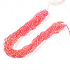 Baking Paint Transparent Glass Beads Strands DGLA-A035-T4mm-A01-1