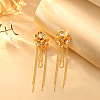 Brass Micro Pave Cubic Zirconia Stud Earrings for Women WG5853B-03-1