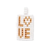 Beaded Rectangle with Word Love Charms PALLOY-MZ01086-01-1