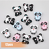 12Pcs 6 Style Food Grade Eco-Friendly Silicone Beads SIL-HY0001-10-3