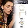 Ring Brass Stud Earing Findings KK-BBC0014-20G-2