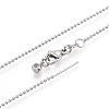 Brass Ball Chain Necklaces for Women NJEW-G084-14P-2