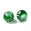 Spray Painted ABS Plastic European Beads KY-G033-01B-08-2