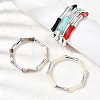 Plating Resin Beads Stretch Bracelets for Women BJEW-P374-02P-4