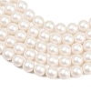 Frosted Glass Pearl Beads Strands GLAA-A044-08A-01-3