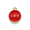 Alloy Enamel Pendants X-ENAM-S124-01B-07G-3