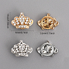 12Pcs 2 Colors Crystal Rhinestone Crown Lapel Pins JEWB-CA0001-37-2