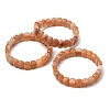 Natural Topaz Jade Beaded Stretch Bracelets for Women Men BJEW-D461-02J-1
