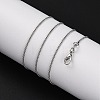 1mm Rack Plating Brass Twisted Chain Necklaces for Women Men MAK-L044-31P-2