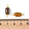 Natural Mookaite Beaded Connector Charms PALLOY-JF05976-3
