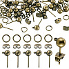 20Pcs Brass Ball Post Stud Earring Findings FIND-TA0011-06AB-1