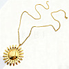 304 Stainless Steel Pendant Box Chain Necklaces for Women WGC10C0-01-1
