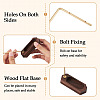 Iron L Shaped Dangle Earring Display Stands with Wooden Trays EDIS-TAC0003-01-5
