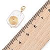 Spiral Copper Wire Wrapped Natural Nucleated Baroque Keshi Pearl Pendants PALLOY-JF05276-01-4