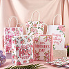 10Pcs 5 Styles Happy Mother's Day Flower Printed Paper Packing Tote Bags CARB-TA0001-19-5