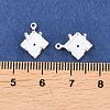 Rhombus Brass Sew on Prong Settings KK-C163-15B-S-3