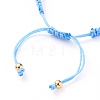 Adjustable Nylon Thread Braided Bead Bracelets BJEW-JB05697-04-3