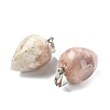 Natural Cherry Blossom Agate Pendants GG-K002-13F-2