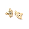 Brass Micro Pave Cubic Zirconia Charms X1-KK-C099-01G-G-2
