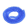 Transparent Frosted Glass Beads Strands GLAA-N072-01A-A13-2