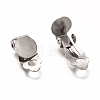 Tarnish Resistant 304 Stainless Steel Clip-on Earring Findings STAS-L259-001C-P-2