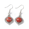 Natural Red Jasper Vase Dangle Earrings EJEW-A092-01P-15-2