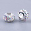 Polymer Clay Rhinestones European Beads FPDL-T001-02A-2