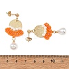 Brass Glass Seed Bead Chandelier Earrings EJEW-MZ00762-6