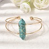 Women's Synthetic Cuff Bangles BJEW-L719-01G-05-2