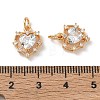 SHEGRACE Valentine's Day Brass Clear Cubic Zirconia Charms XGRQ4G360-688G-3