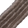Transparent Frosted Glass Beads Strands GLAA-N072-01A-A18-1