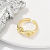 Rack Plating Brass Cuff Rings for Women RJEW-M028-61G-4