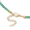 6Pcs 6 Colors White Round Shell Pearl and Glass Seed Beaded Necklaces NJEW-JN05738-6