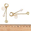 Natural Freshwater Shell & 316 Surgical Stainless Steel Charms Dangle Earrings for Women EJEW-JE07141-5