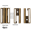 4Pcs Rectangle Alloy Belt Buckles FIND-CA0008-34AB-2